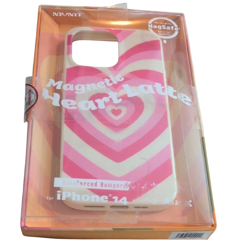 MVMT Heart Latte iPhone 14 Pro Max Case - Pink